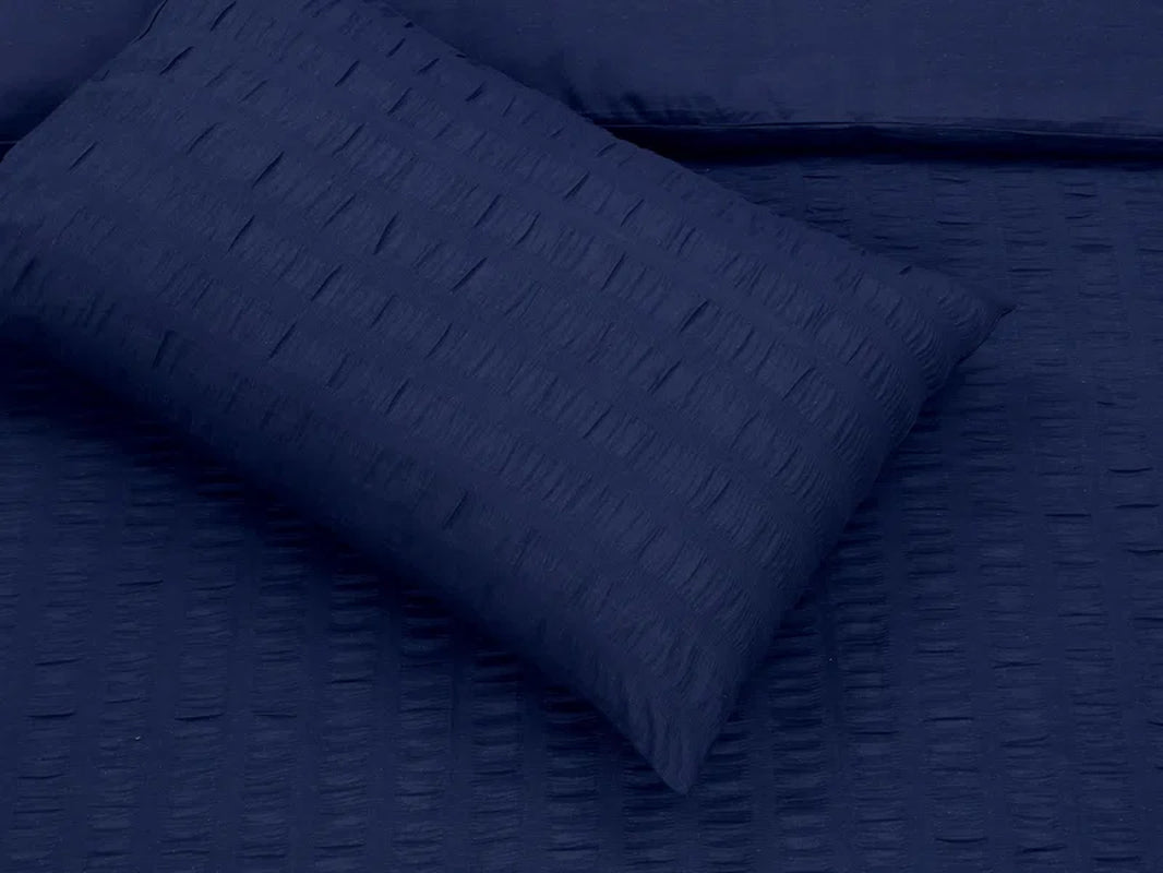 Seersucker Duvet Cover Set with Coordinating Pillowcases